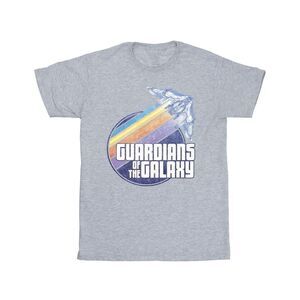 Guardians Of The Galaxy Mens Badge Rocket T-Shirt / Sports Grey